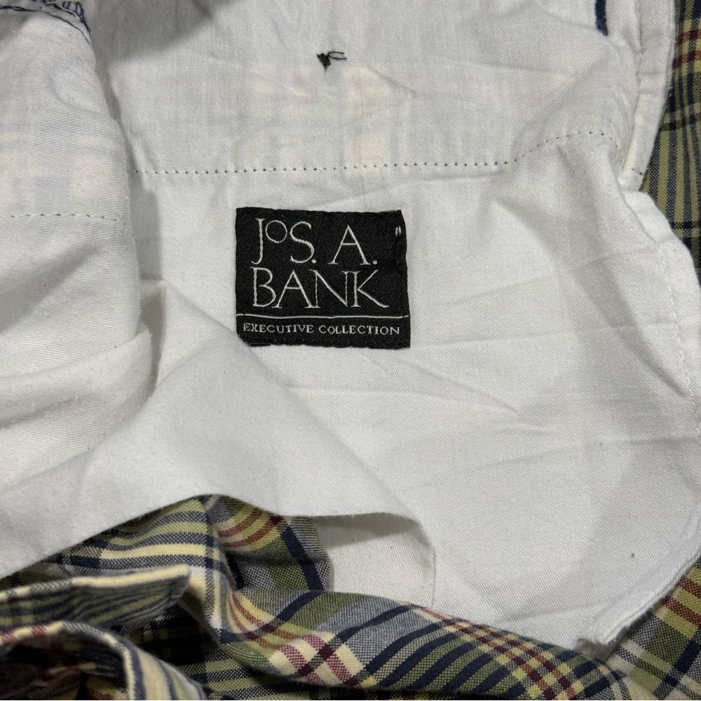 Jos A Bank Mens Shorts Size 36 Plaid Flat Front Tailored Casual Ivy Event Golf - Picture 11 of 14